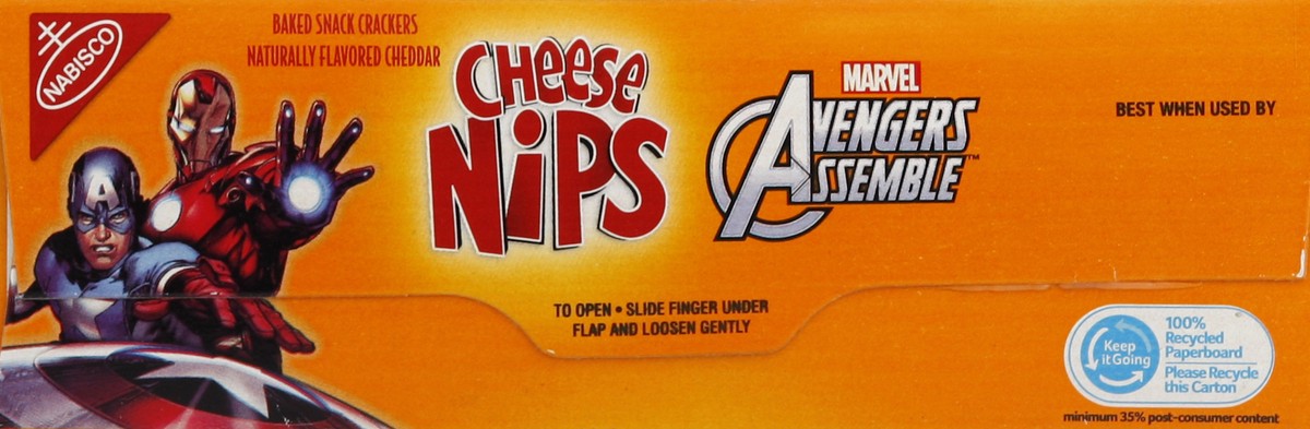 slide 2 of 5, Nabisco Cheese Nips Avengers Cheddar Baked Snack Crackers, 10 oz