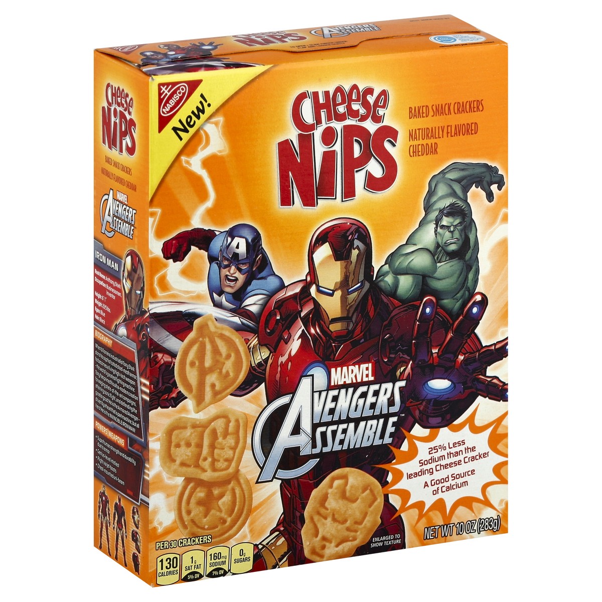 slide 5 of 5, Nabisco Cheese Nips Avengers Cheddar Baked Snack Crackers, 10 oz