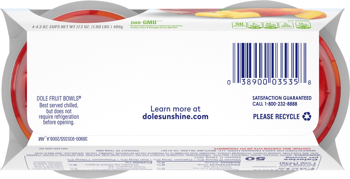 slide 4 of 9, Dole Mixed Fruit, 4 ct