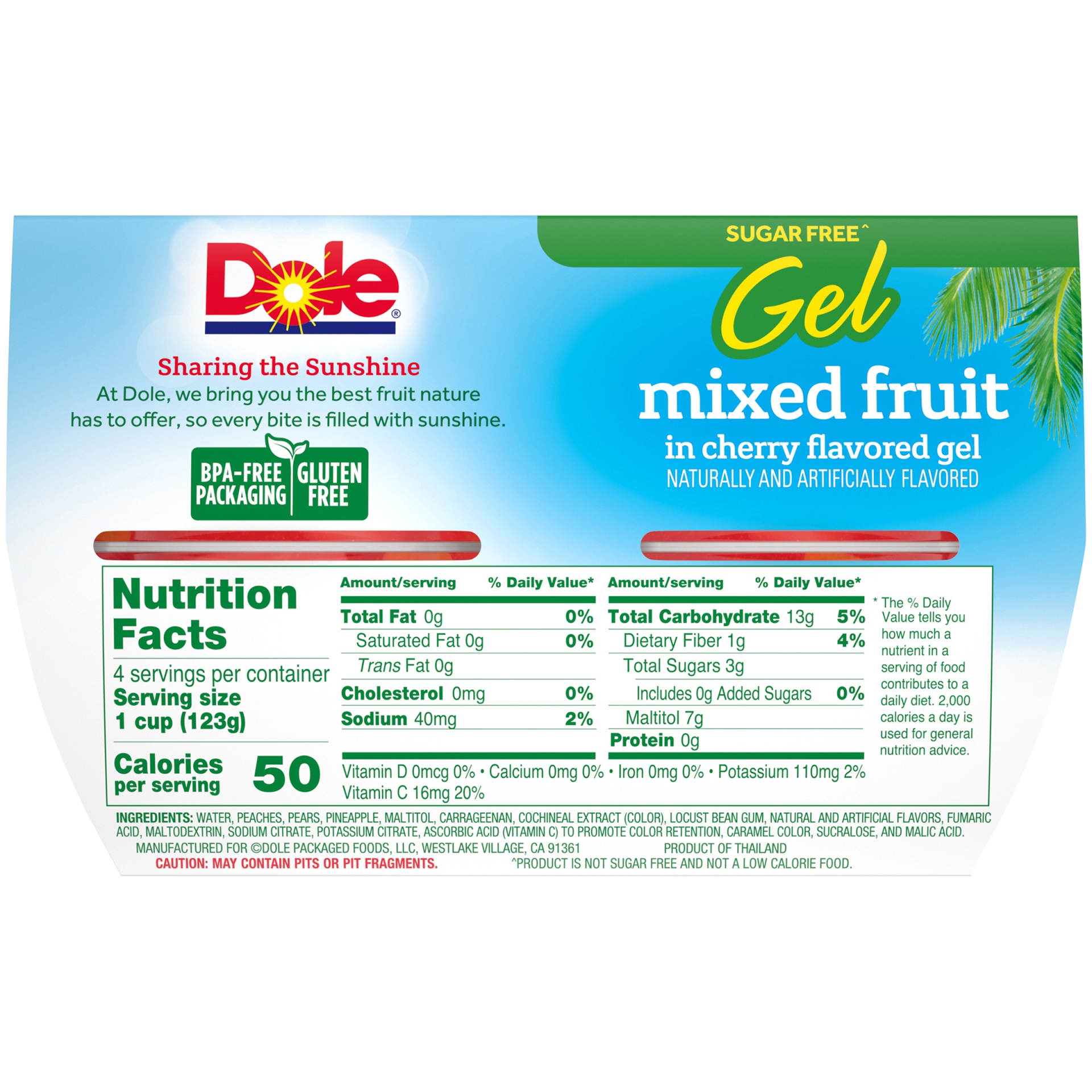 Dole Mixed Fruit in Cherry Gel Shipt