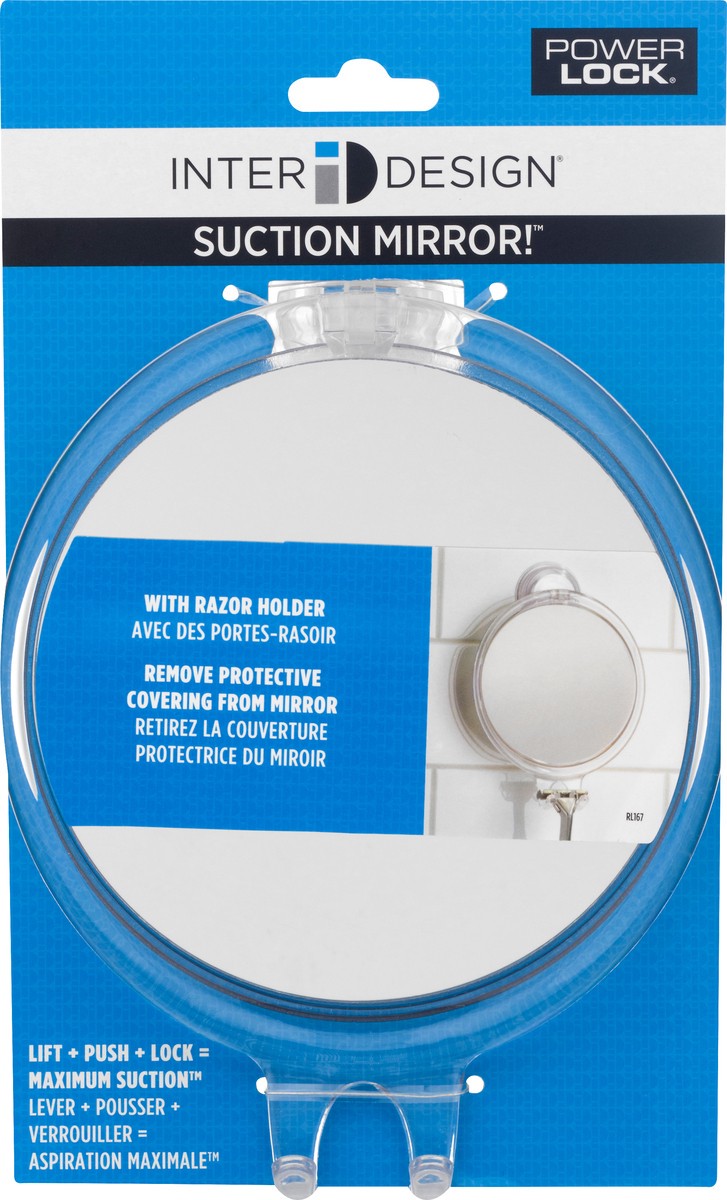 slide 1 of 9, InterDesign Suction Mirror 1 ea, 1 ct