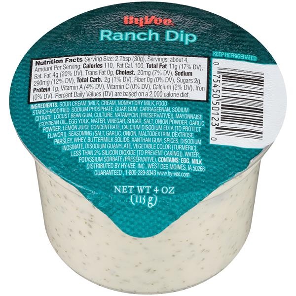 slide 1 of 1, Hy-Vee Ranch Dip, 4 oz