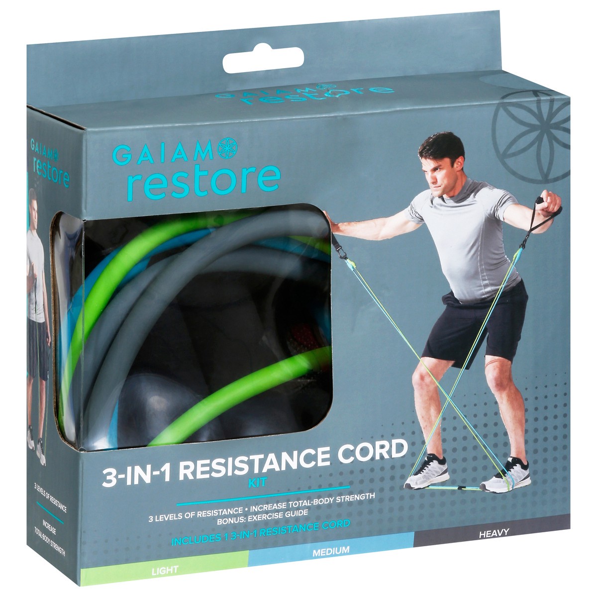 slide 6 of 11, Gaiam Restore 3-In-1 Resistance Cord 1 ea, 1 ea