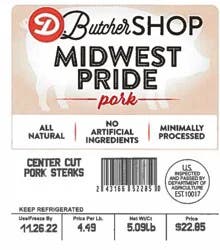 Dierbergs Butcher Shop Center Cut Pork Steaks