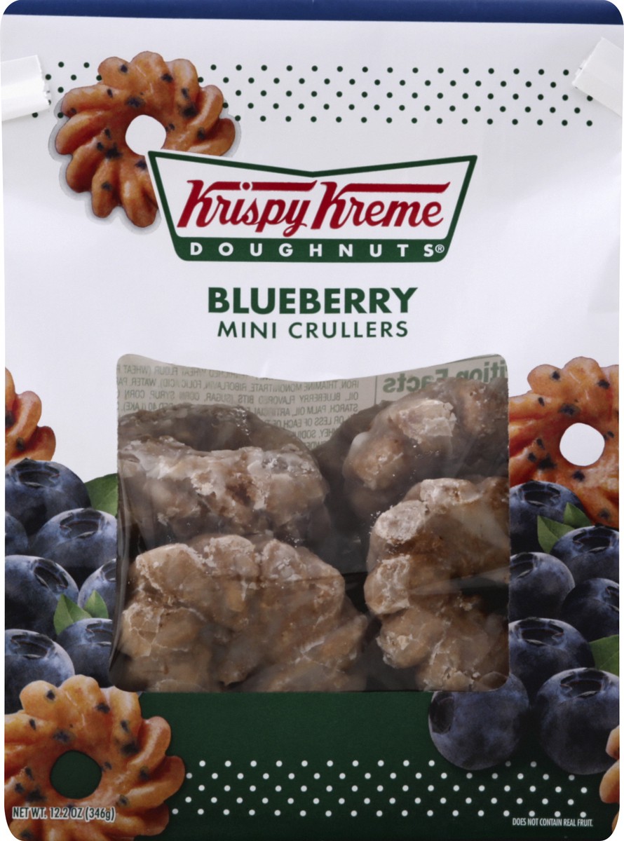 slide 9 of 13, Krispy Kreme Donuts Blueberry Mini Crullers, 12 oz