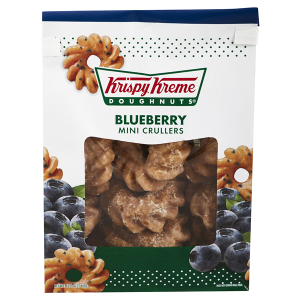 slide 1 of 1, Krispy Kreme Donuts Blueberry Mini Crullers, 12 oz