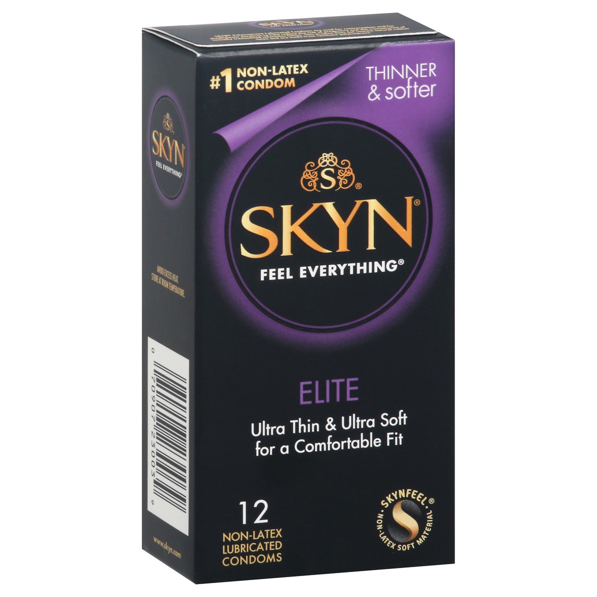 slide 10 of 10, SKYN Elite Lubricated Non-Latex Condoms 12 ea, 12 ct