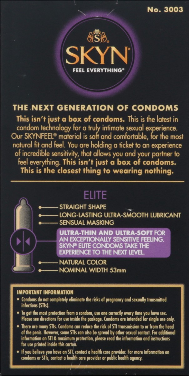 slide 9 of 10, SKYN Elite Lubricated Non-Latex Condoms 12 ea, 12 ct
