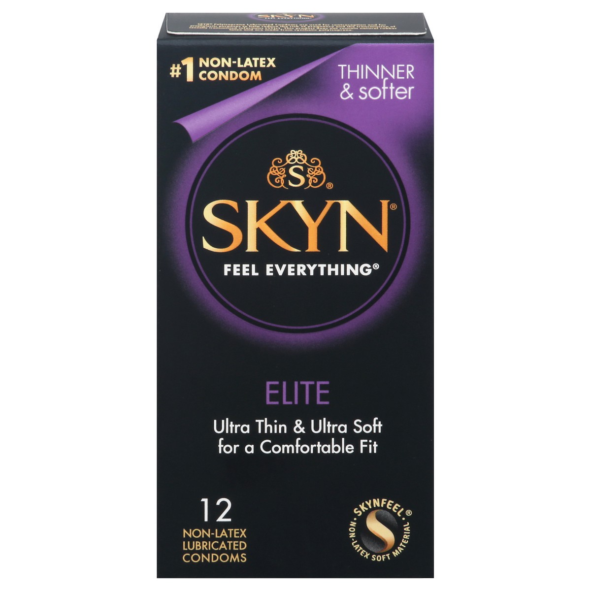 slide 3 of 10, SKYN Elite Lubricated Non-Latex Condoms 12 ea, 12 ct
