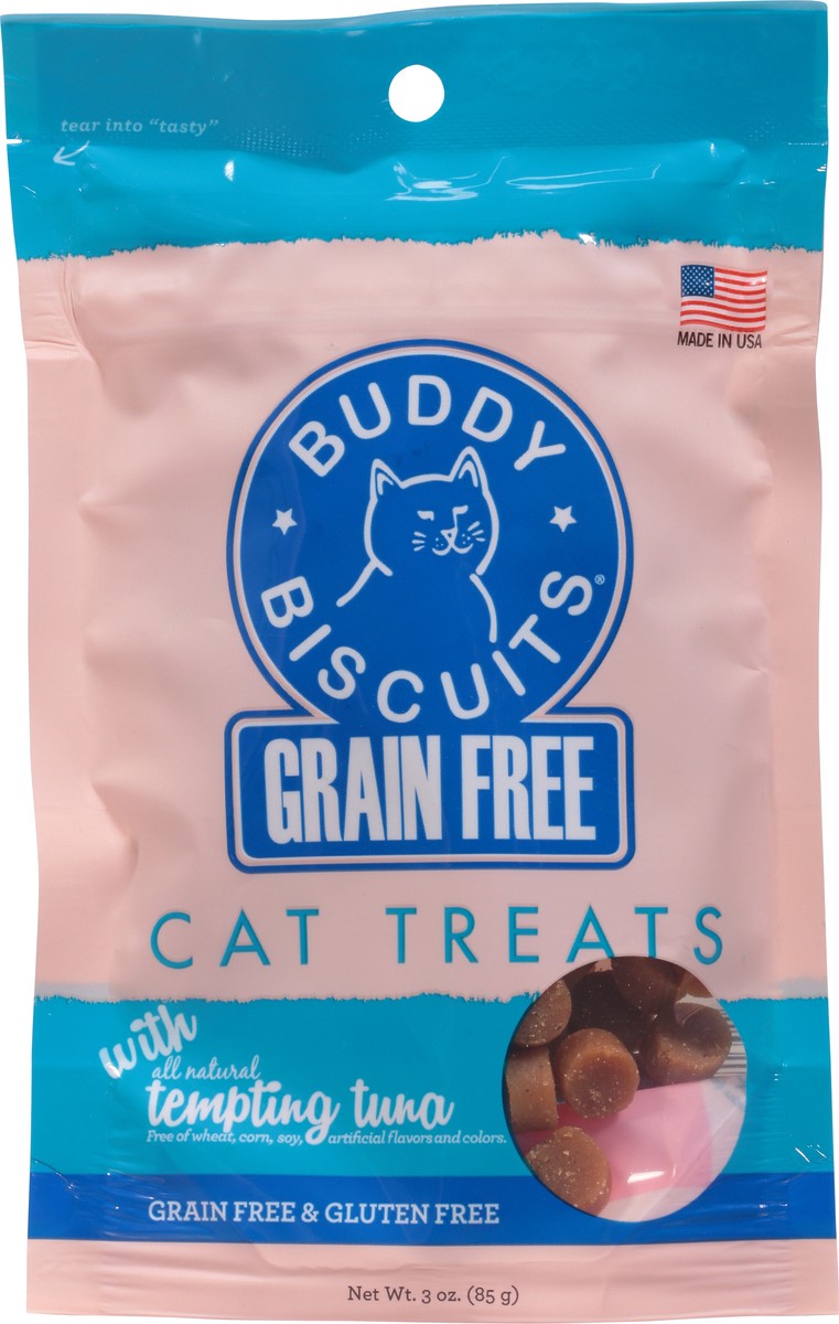 slide 6 of 9, Buddy Biscuits Grain Free Cat Treats with Tempting Tuna 3 oz, 3 oz