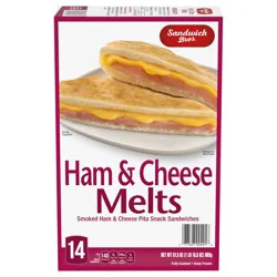 Sandwich Bros.. Ham and Cheese Melt, Frozen Pita Pocket Sandwiches