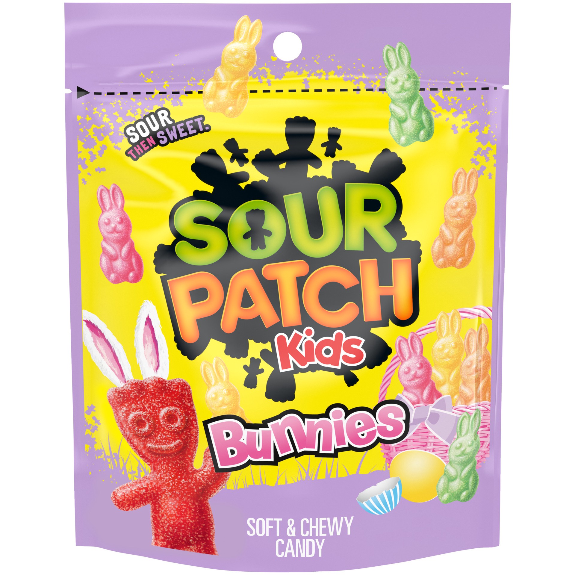 slide 1 of 1, SOUR PATCH KIDS Bunnies Soft & Chewy Easter Candy, 10 oz, 10 oz