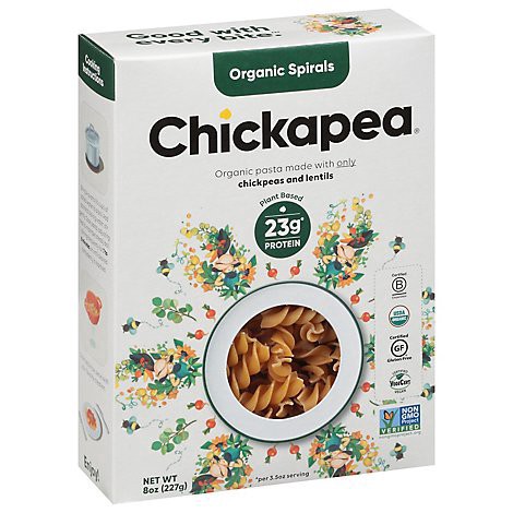 slide 1 of 1, Banza Chickapea Organic Pasta Spiral Chickpeas and Lentils - 8 Oz, 8 oz