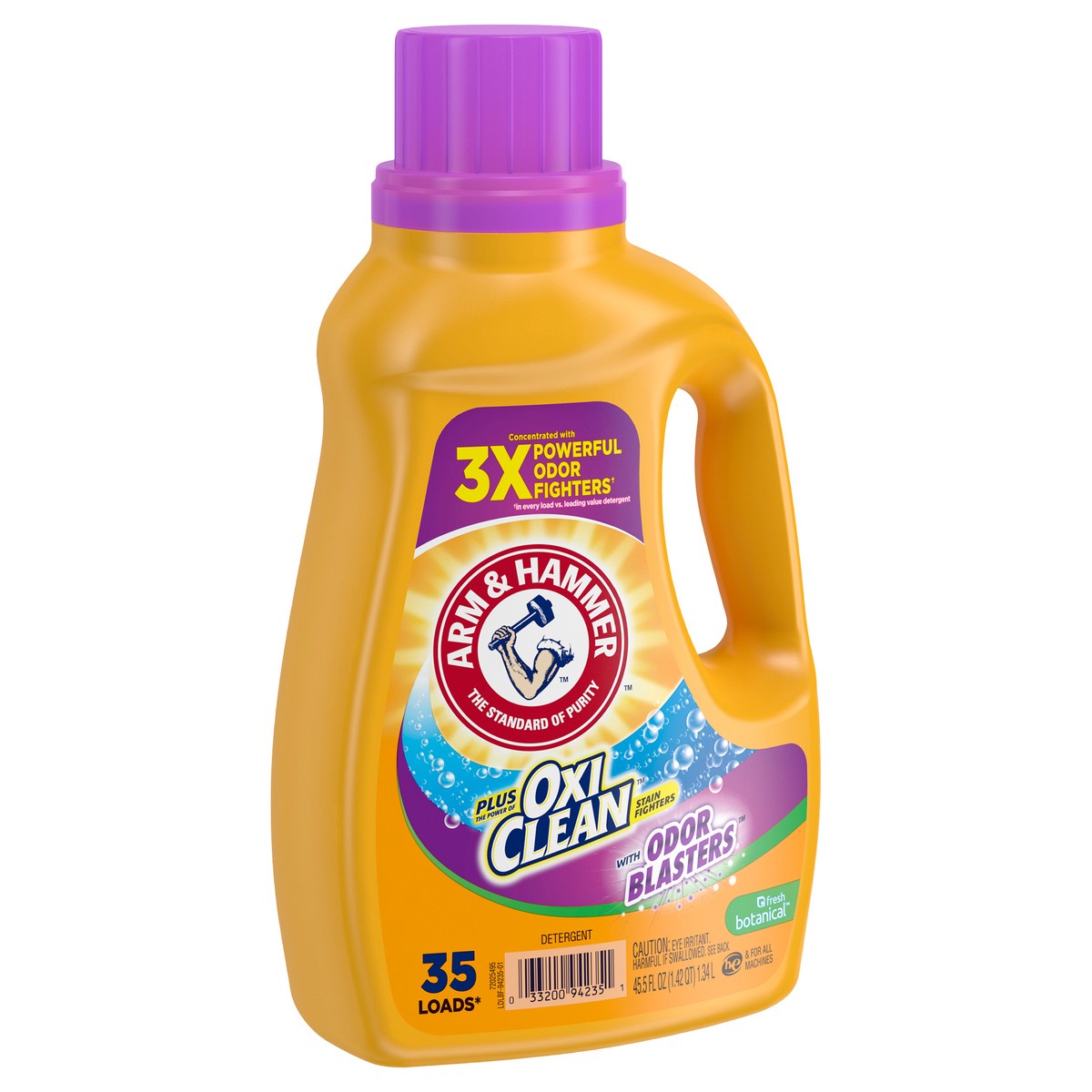 slide 2 of 5, ARM & HAMMER Plus OxiClean Odor Blasters Fresh Botanical, 35 Loads Liquid Laundry Detergent, 45.5 Fl oz, 45.5 fl oz