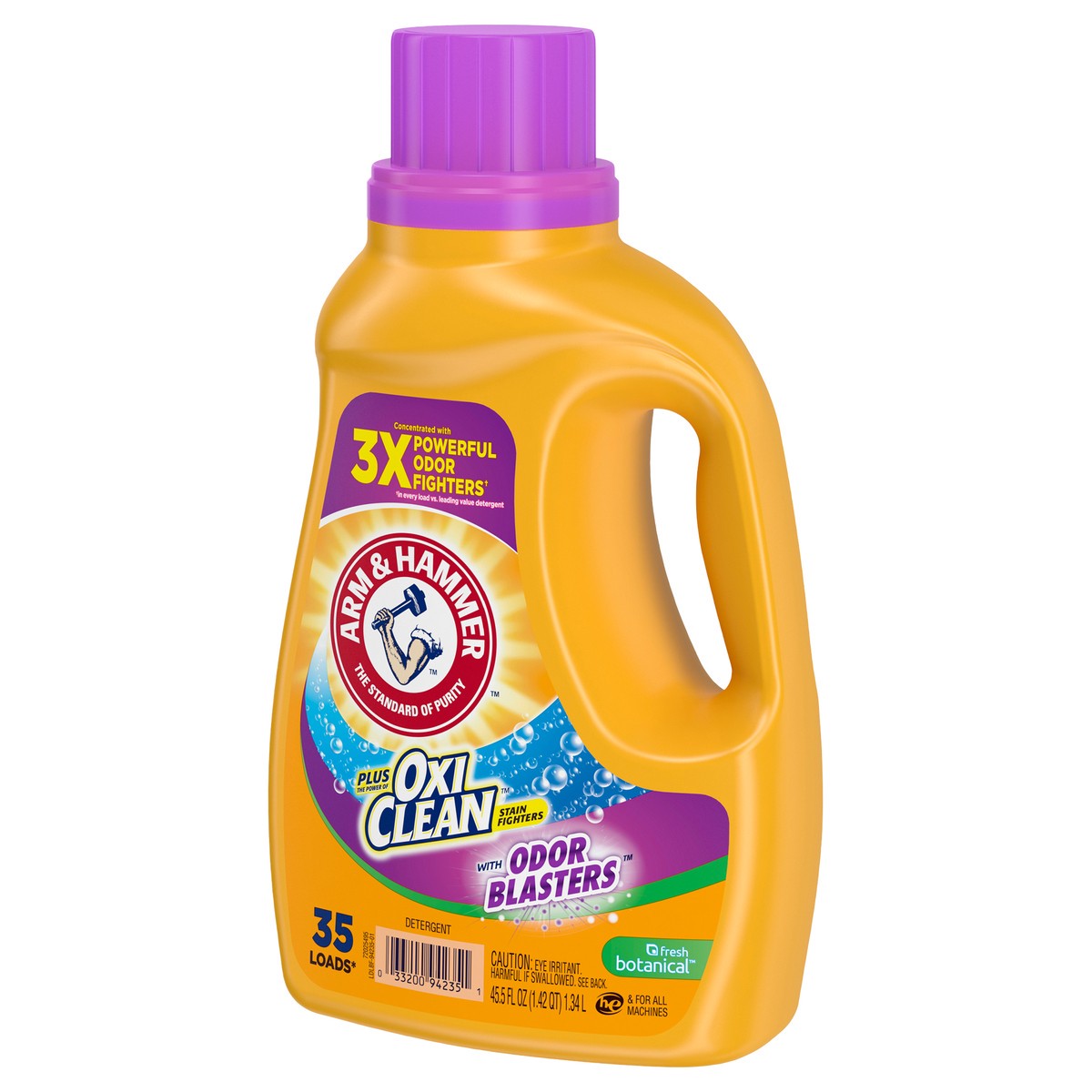 slide 4 of 5, ARM & HAMMER Plus OxiClean Odor Blasters Fresh Botanical, 35 Loads Liquid Laundry Detergent, 45.5 Fl oz, 45.5 fl oz