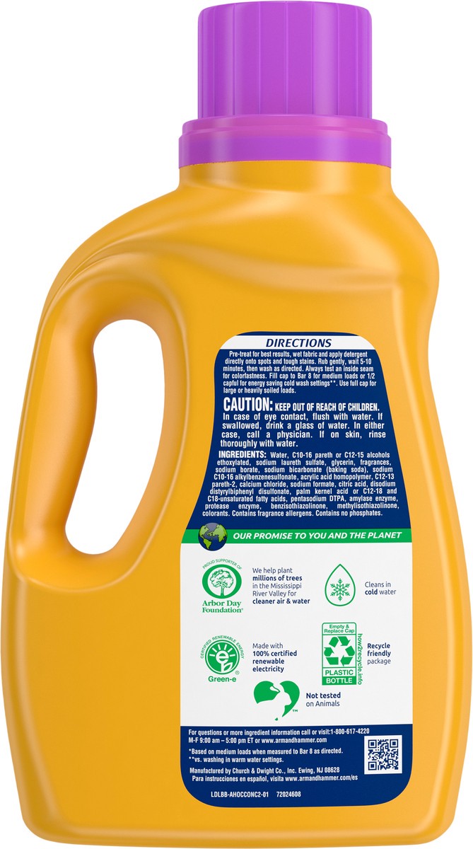 slide 5 of 5, ARM & HAMMER Plus OxiClean Odor Blasters Fresh Botanical, 35 Loads Liquid Laundry Detergent, 45.5 Fl oz, 45.5 fl oz