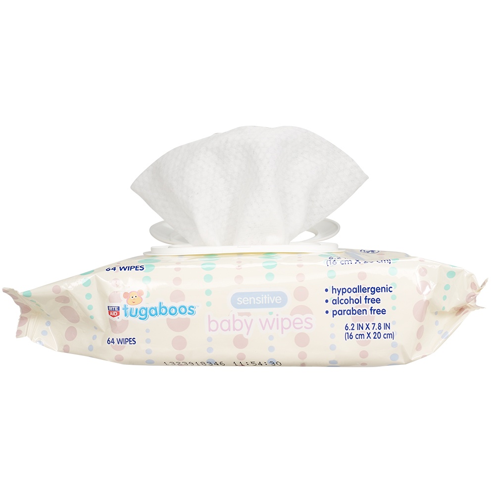 slide 3 of 3, Rite Aid Tugaboos Baby Wipes, Scented, 64 ct