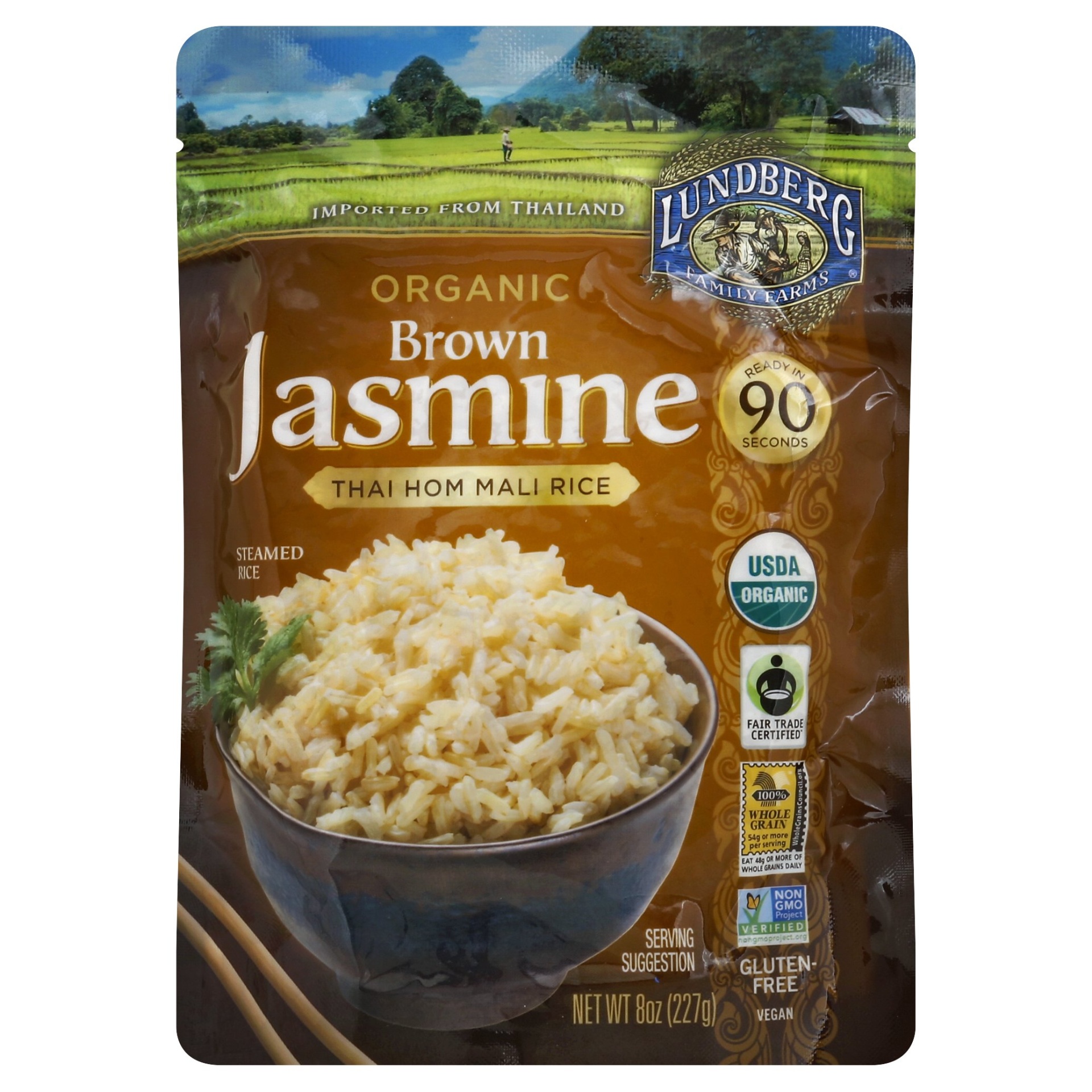 Lundberg Organic Thai Hom Brown Jasmine Rice 8 oz Shipt