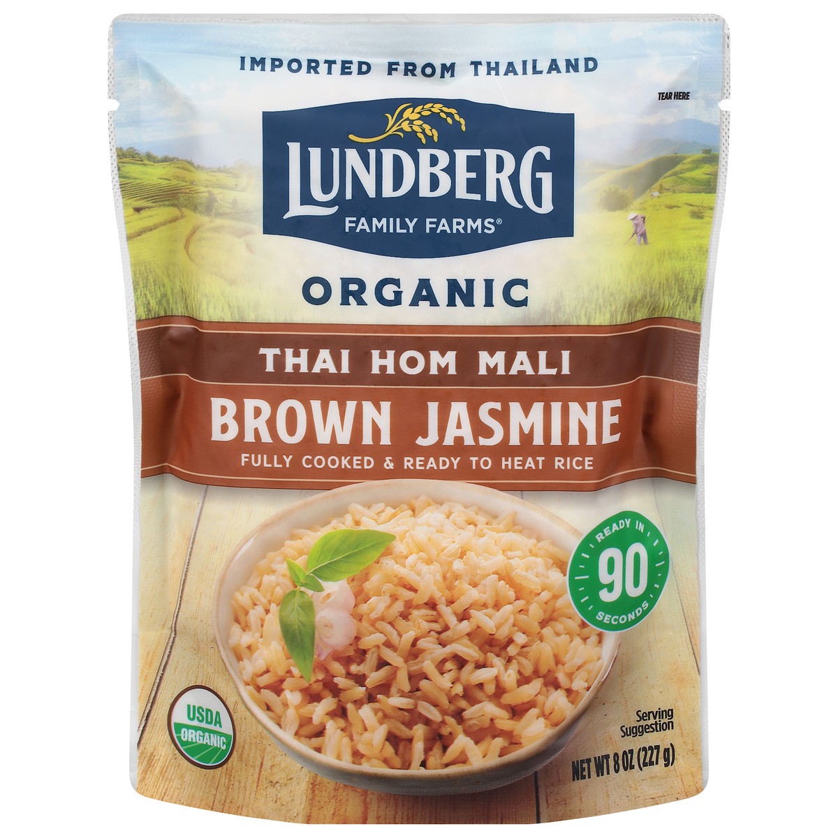 slide 1 of 8, Lundberg Family Farms Organic Thai Hom Mali Brown Jasmine Rice 8 oz, 