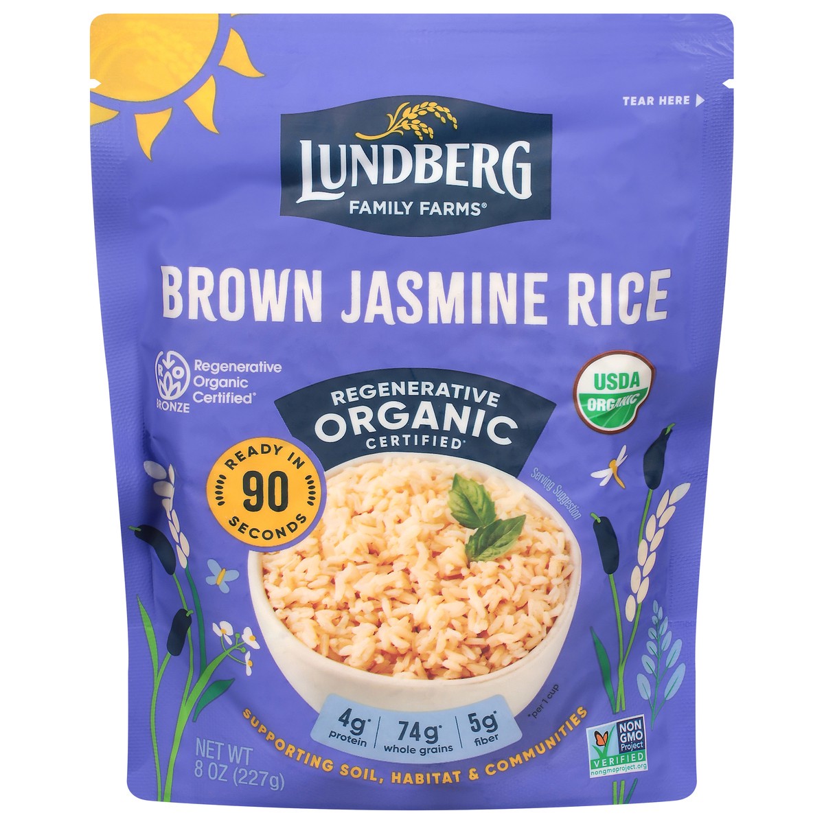 slide 1 of 8, Lundberg Family Farms Organic Brown Jasmine Rice 8 oz, 8 oz