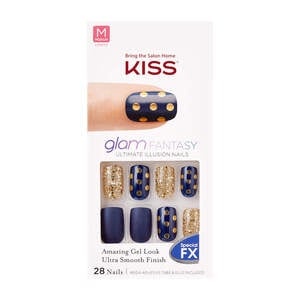 slide 1 of 1, Kiss Glam Fantasy Nails, 28Ct, Where To Look, 1 ct