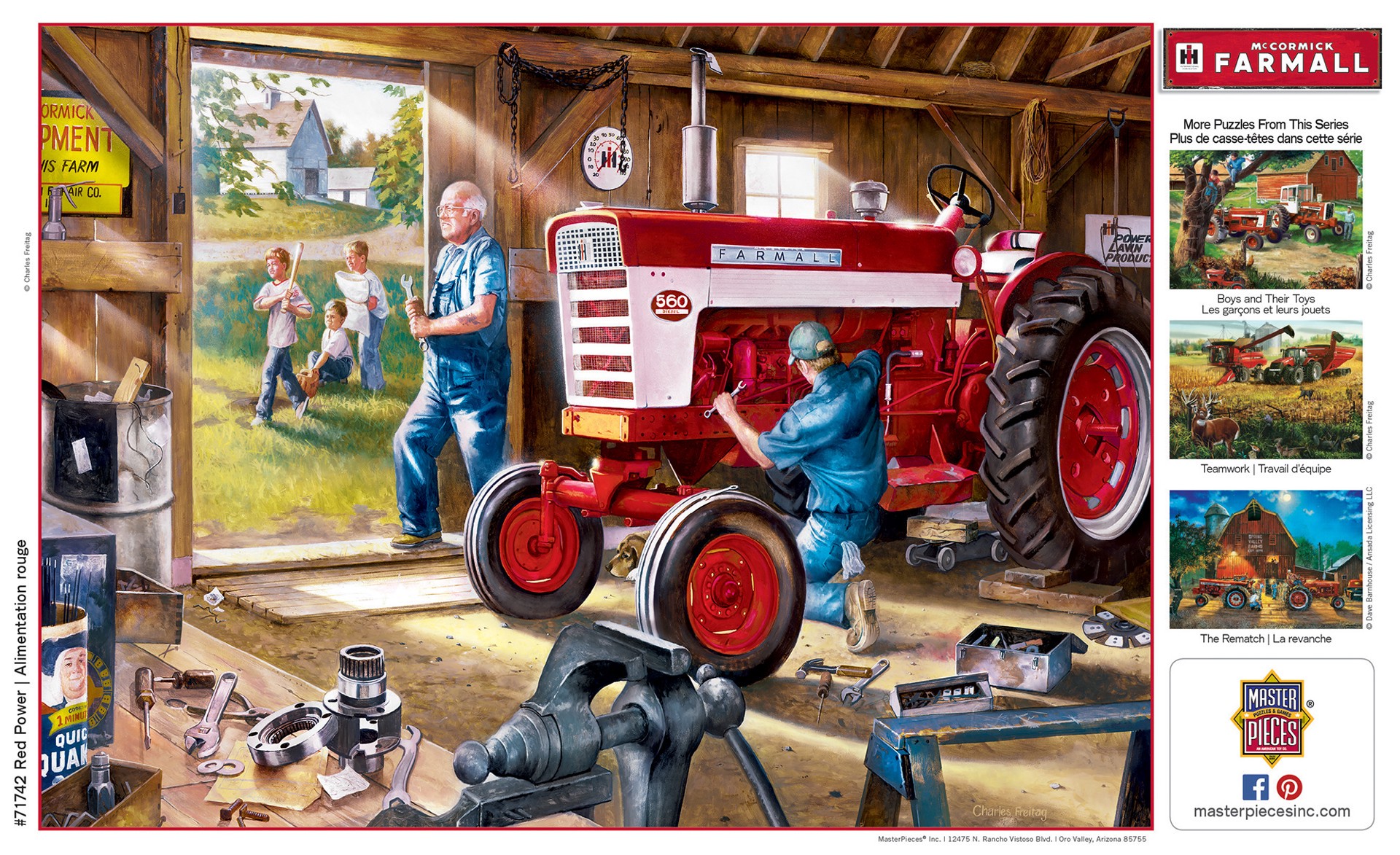 slide 6 of 6, Masterpieces Case IH/Farmall - Red Power 1000 Piece Puzzle, 1 ct