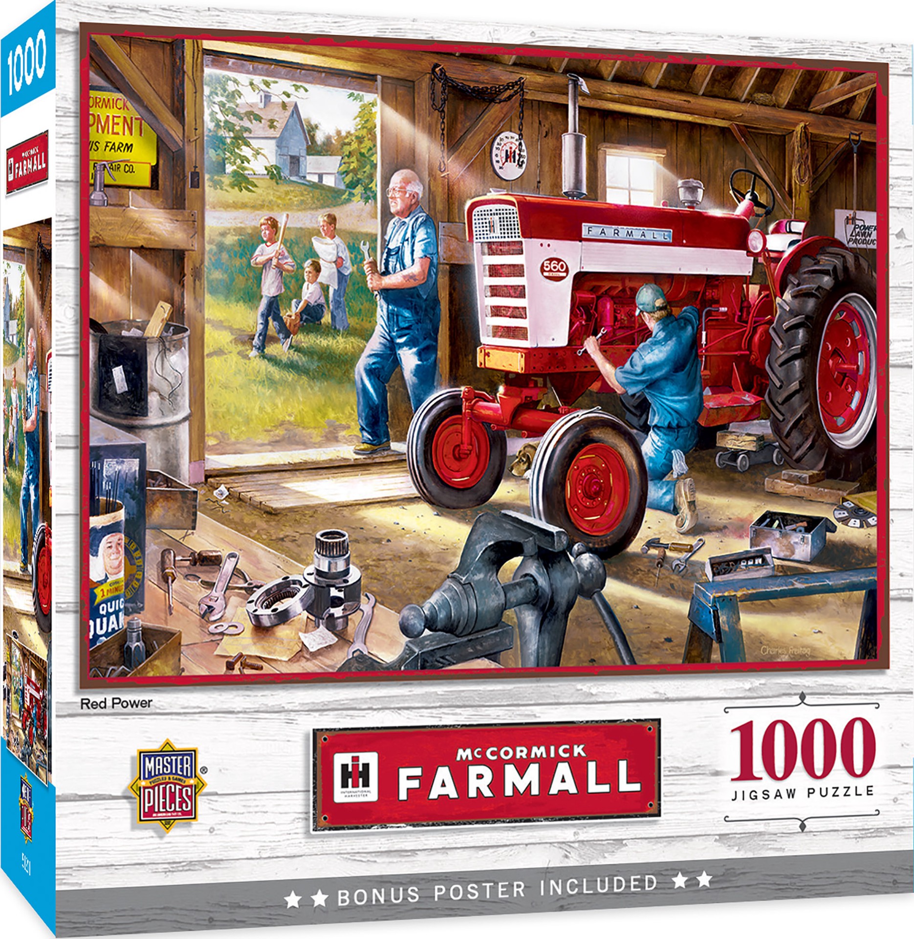 slide 3 of 6, Masterpieces Case IH/Farmall - Red Power 1000 Piece Puzzle, 1 ct