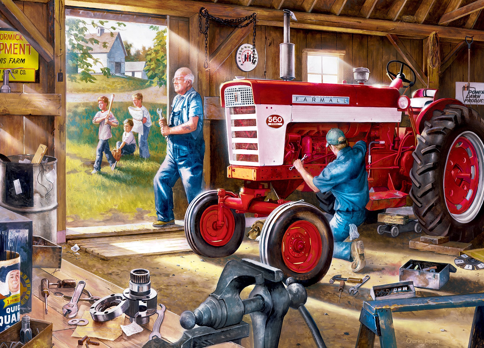 slide 2 of 6, Masterpieces Case IH/Farmall - Red Power 1000 Piece Puzzle, 1 ct