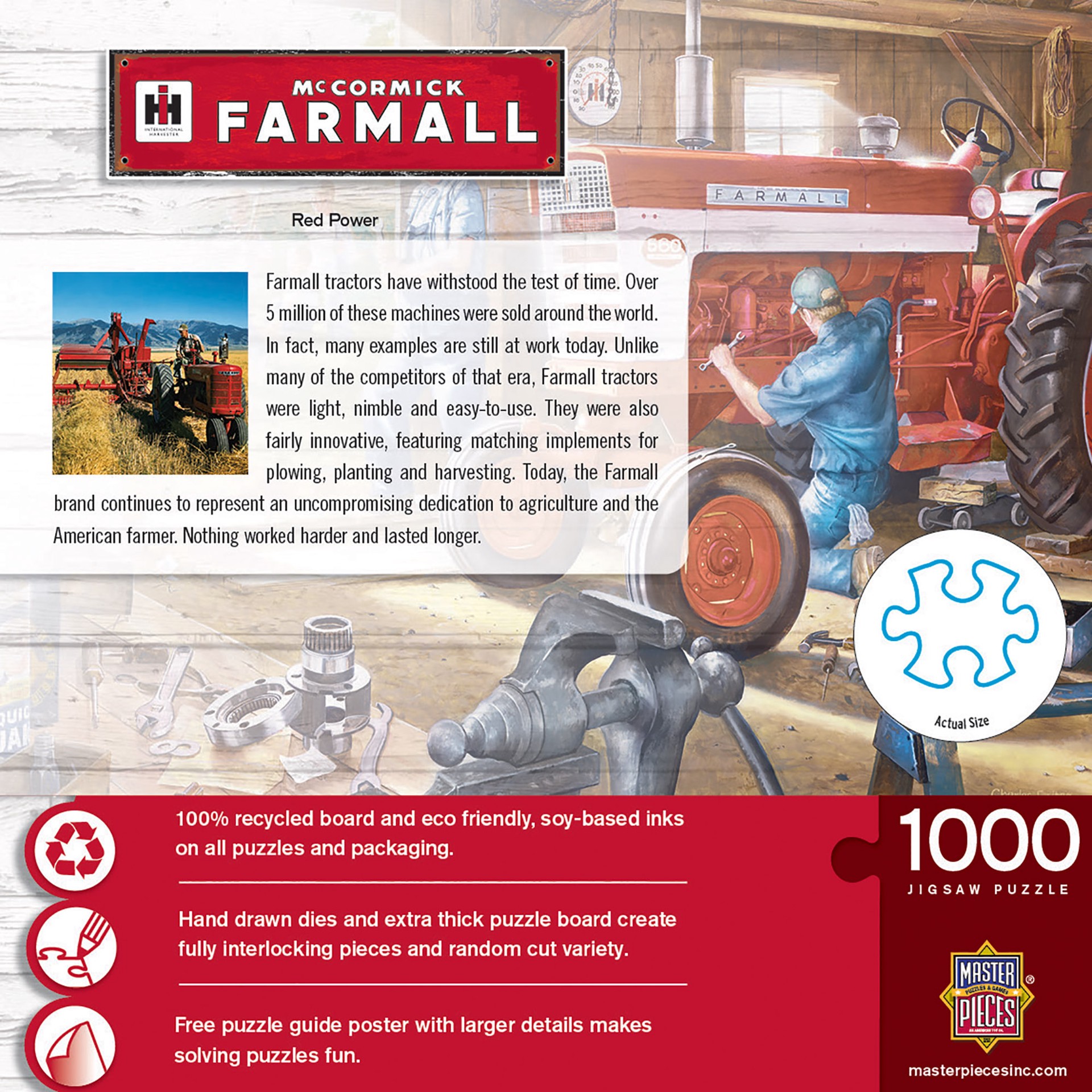 slide 5 of 6, Masterpieces Case IH/Farmall - Red Power 1000 Piece Puzzle, 1 ct