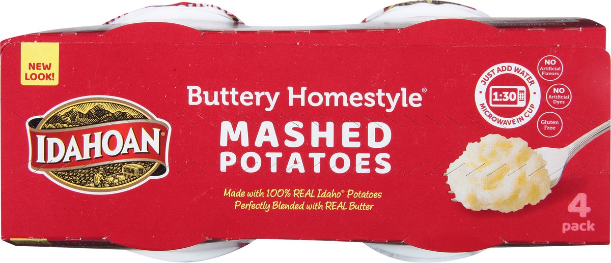 slide 3 of 9, Idahoan Buttery Homestyle Mashed Potatoes 4 - 1.5 oz Cups, 4 ct