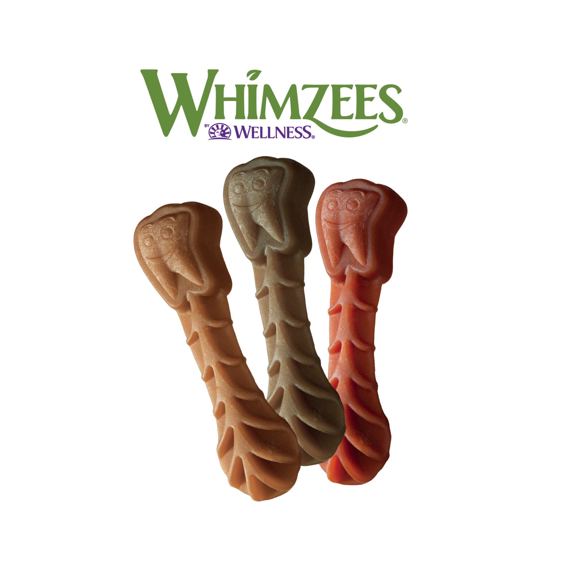 slide 1 of 4, Wellness WHIMZEES Brushzees Natural Grain Free Dental Dog Treats, Small Breed, 1 count, 1 ct