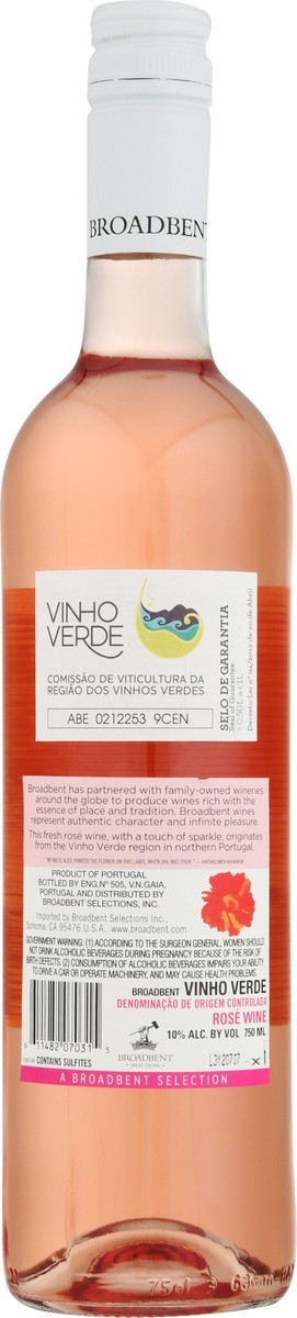 slide 8 of 12, Broadbent Vinho Verde Rose, 750 ml