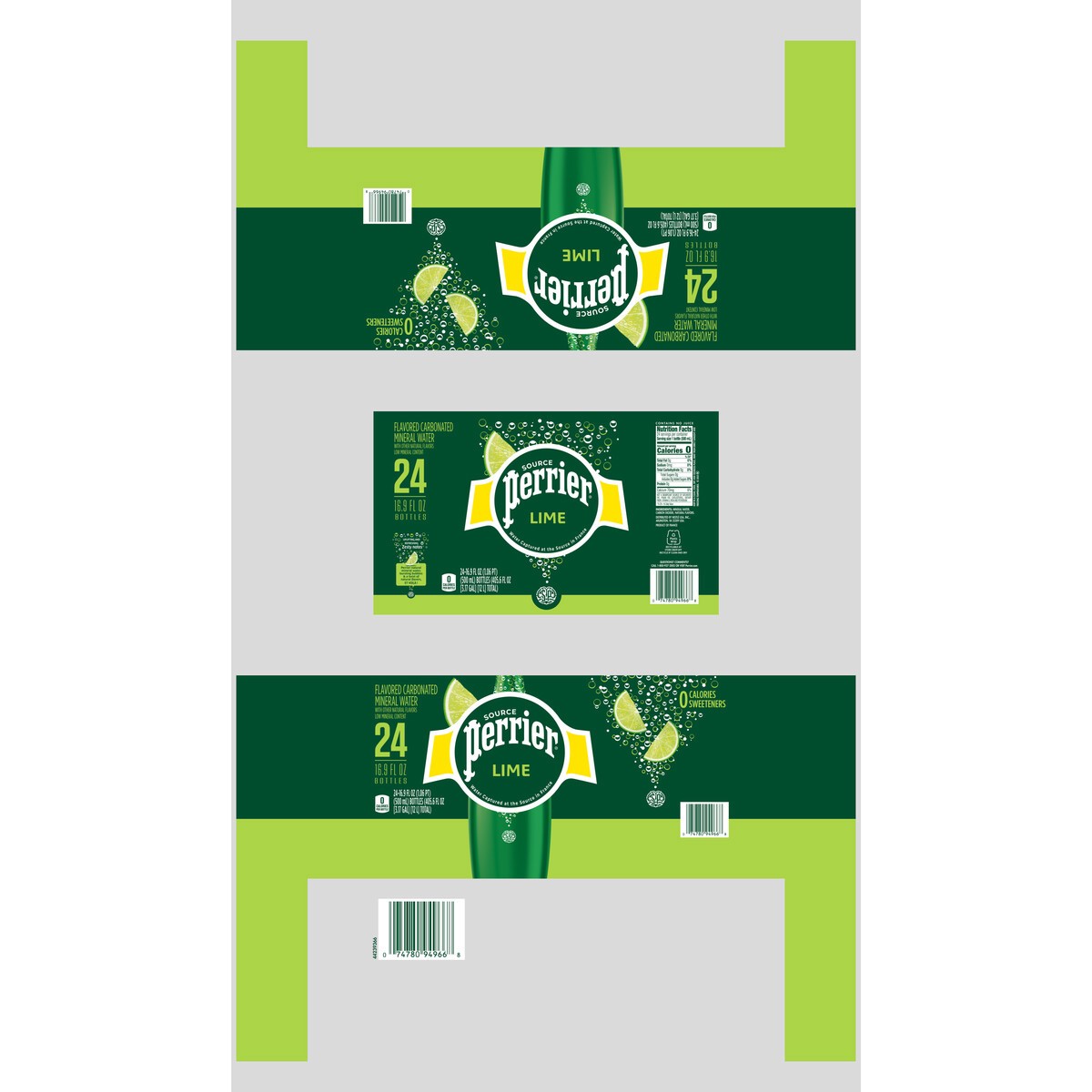 slide 5 of 13, PERRIER Lime Flavored Sparkling Water, Plastic Water Bottles (24 Count) 405.6 fl oz., 24 ct