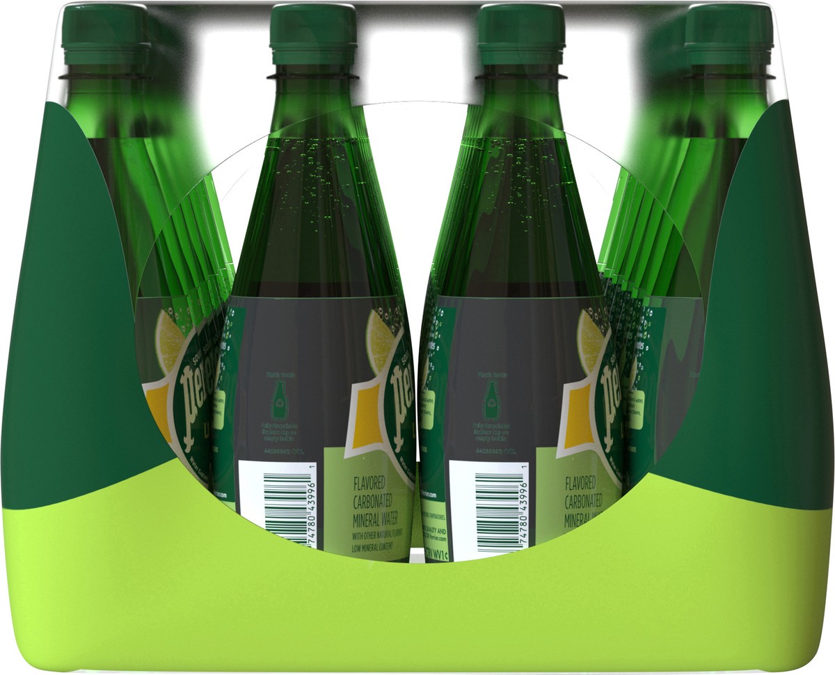 slide 10 of 13, PERRIER Lime Flavored Sparkling Water, Plastic Water Bottles (24 Count) 405.6 fl oz., 24 ct