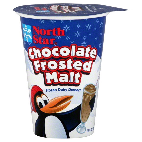 slide 1 of 1, Prairie Farms North Star Frosted Chocolate Malt Frozen Dairy Dessert, 10 fl oz