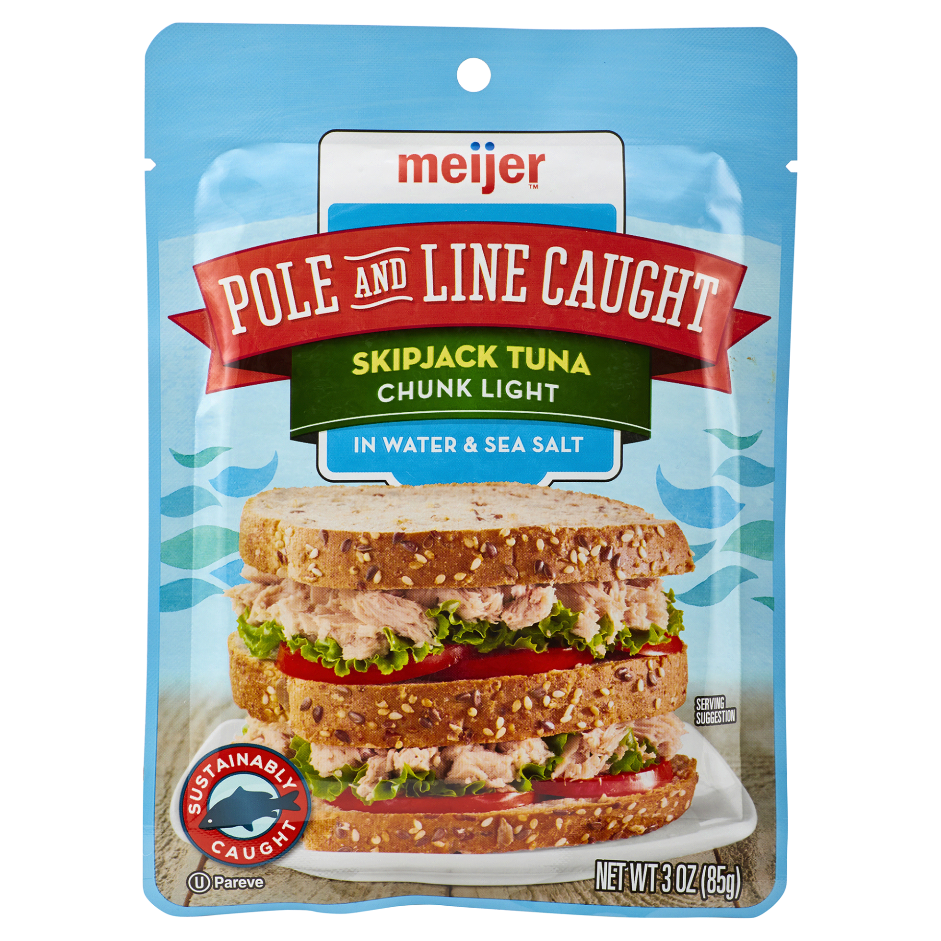 slide 1 of 2, Meijer Chunk Skipjack Tuna, 3 oz