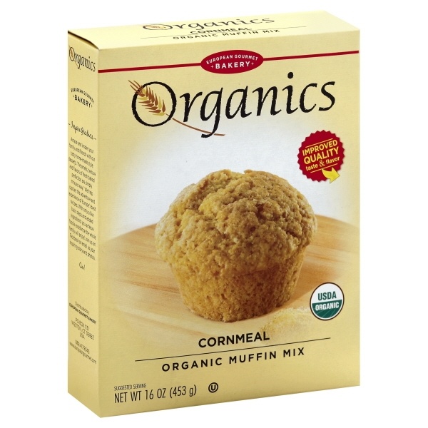 slide 1 of 1, European Gourmet Bakery Organics Muffin Mix, Organic, Cornmeal, 16 oz