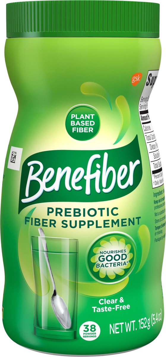 slide 3 of 9, Benefiber Daily Prebiotic Fiber Supplement Powder for Digestive Health, Unflavored - 38 Servings (5.4 Ounces), 5.4 oz