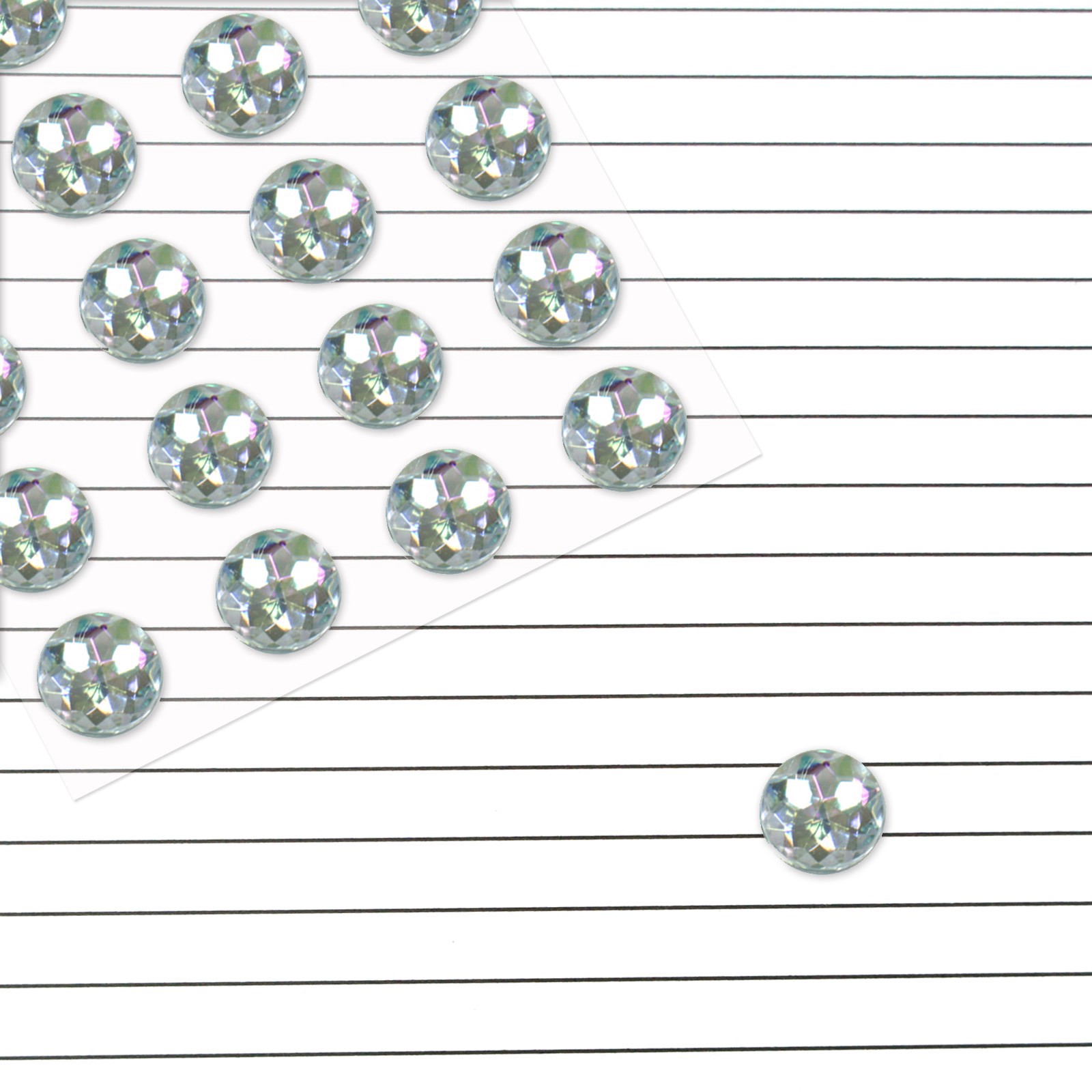 slide 3 of 3, Clear Iridescent Gem Bling Stickers By Recollections, 16 mm