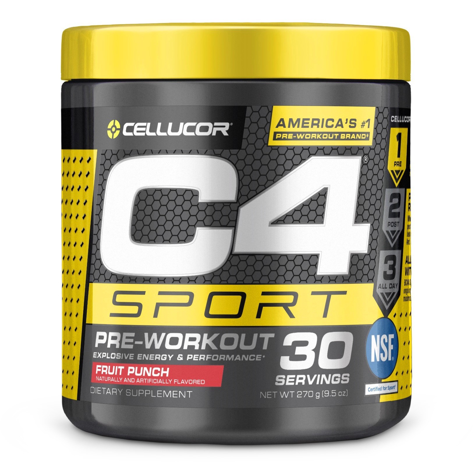 slide 1 of 9, C4 Sport Sport Fruit Punch Pre-Workout 7.4 oz, 7.4 oz