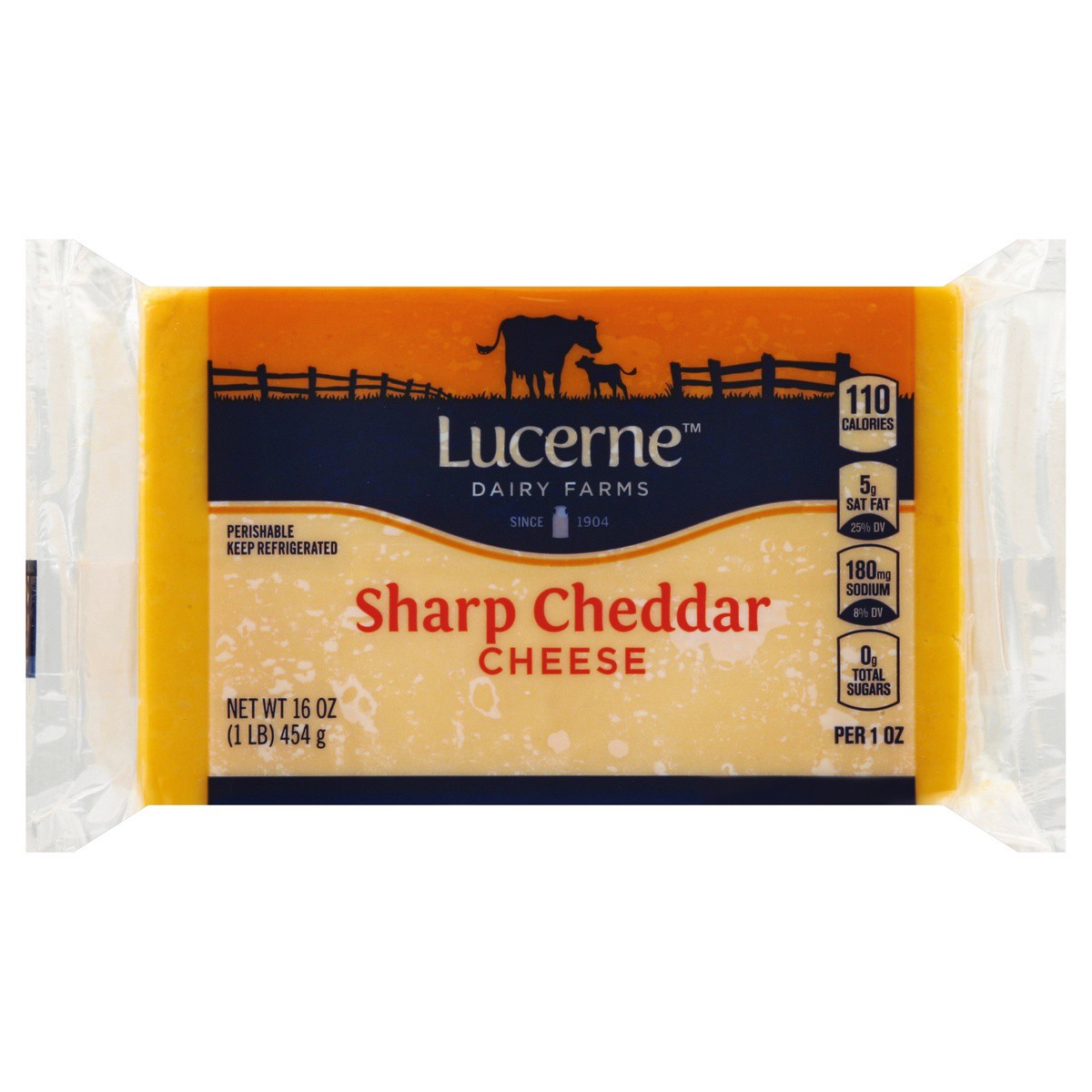 Lucerne Dairy Farms Cheese Natural Cheddar Sharp 16 oz Shipt