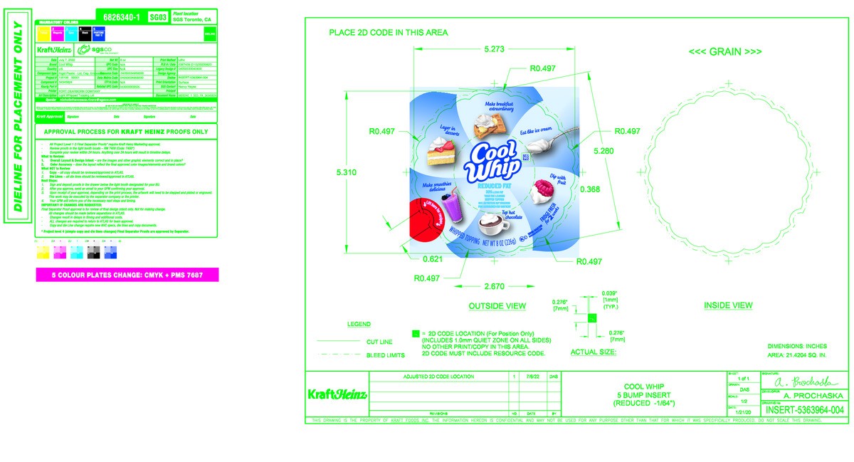 slide 12 of 14, Cool Whip Reduced Fat Whipped Topping, 16 oz Tub, 16 oz