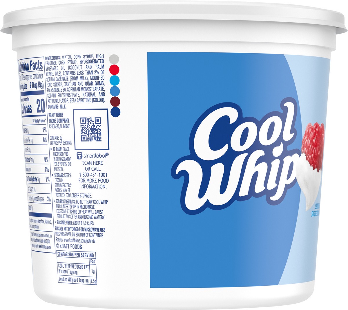 slide 13 of 14, Cool Whip Reduced Fat Whipped Topping, 16 oz Tub, 16 oz