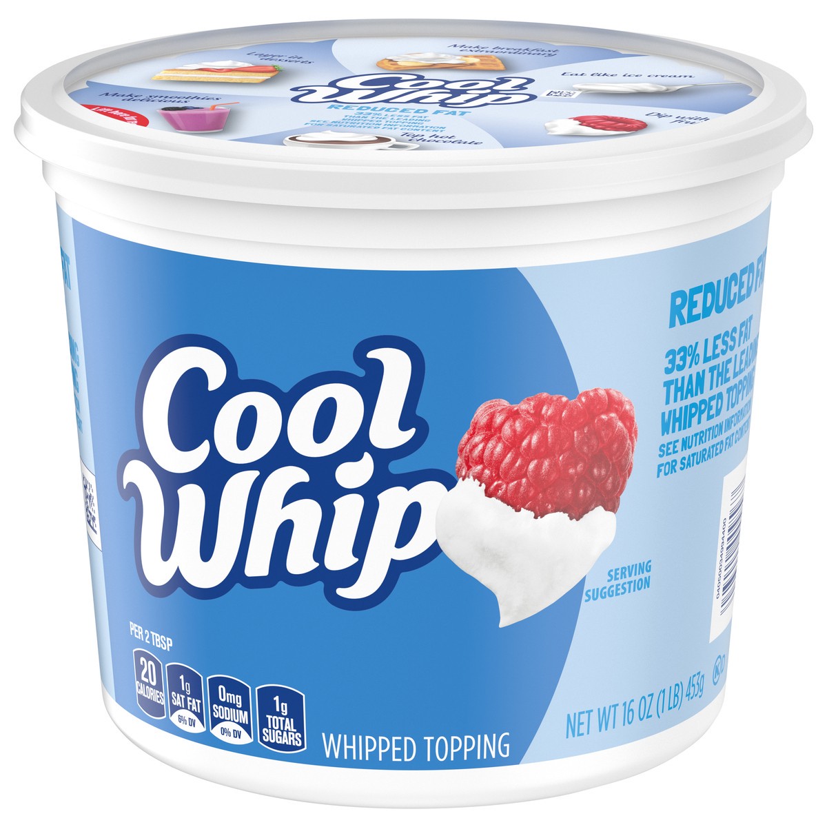 slide 11 of 14, Cool Whip Reduced Fat Whipped Topping, 16 oz Tub, 16 oz