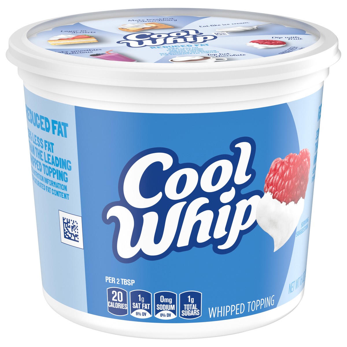 slide 6 of 14, Cool Whip Reduced Fat Whipped Topping, 16 oz Tub, 16 oz