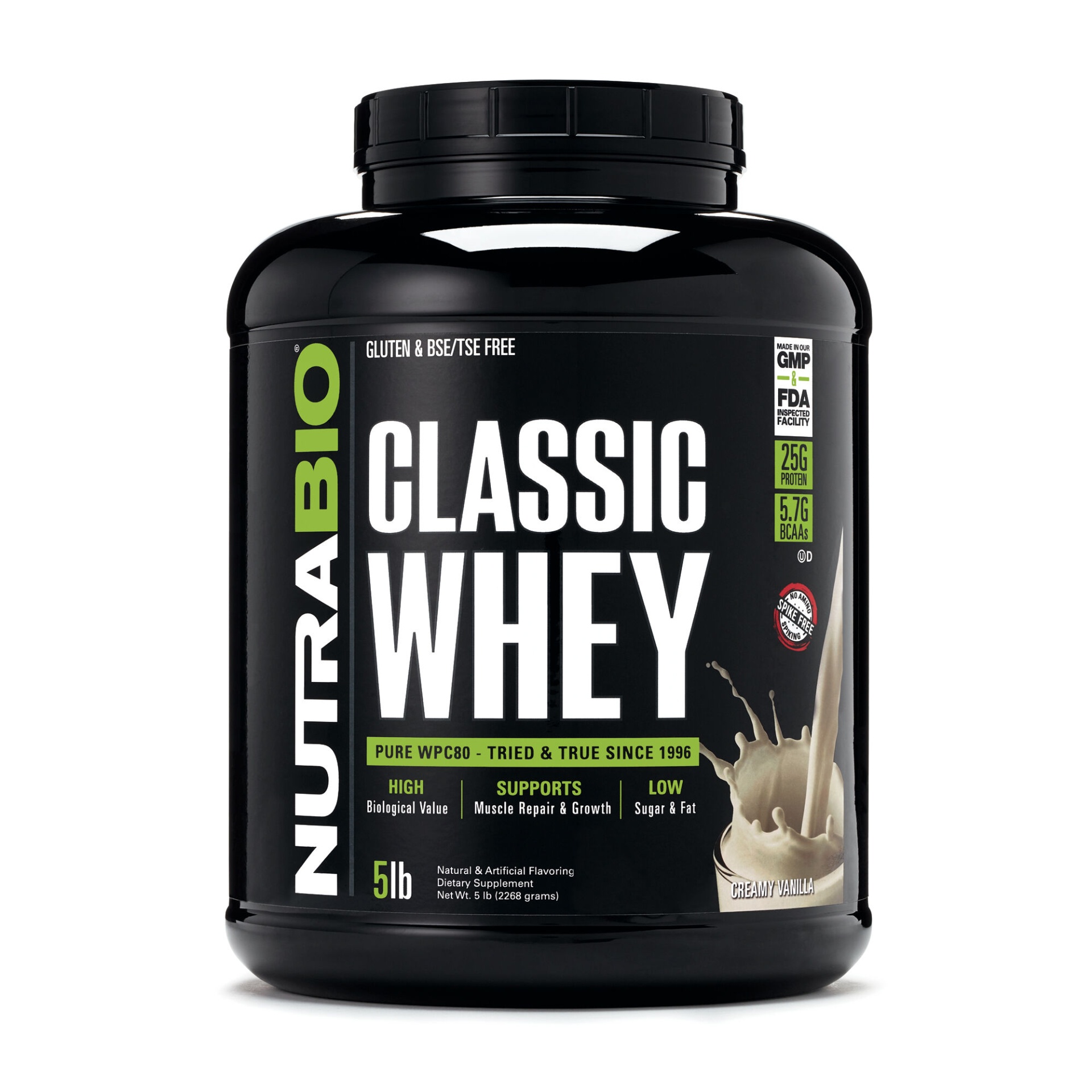 slide 1 of 1, NutraBio Classic Whey - Creamy Vanilla, 5 lb