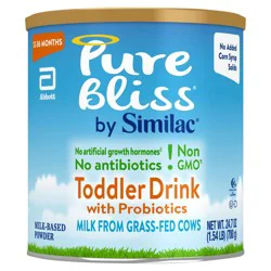 Similac Pure Bliss 12-36 Months Milk-Based Powder Toddler Drink with Probiotics 24.7 oz