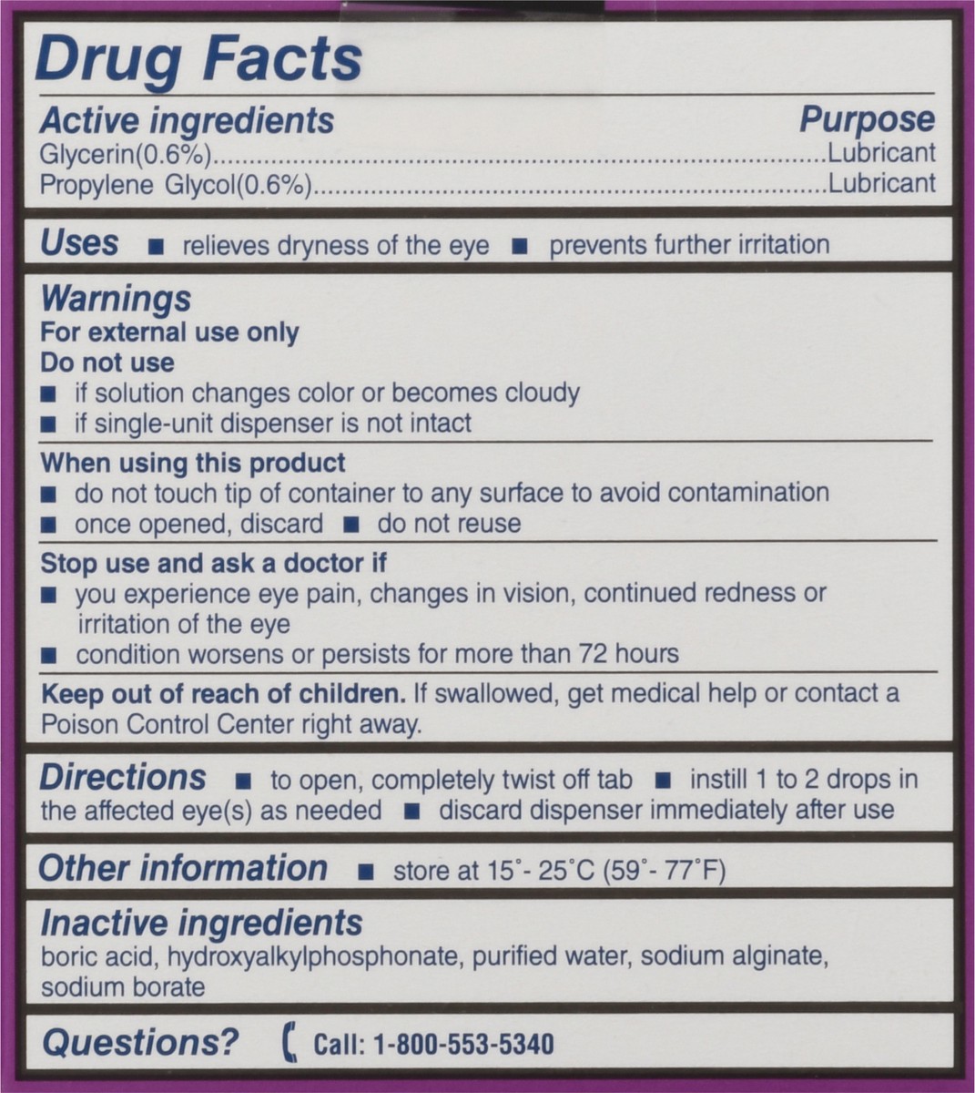 slide 10 of 10, Bausch + Lomb Soothe Preservative Free Lubricant Eye Drops 30 - 0.02 fl oz Bottles, 30 ct