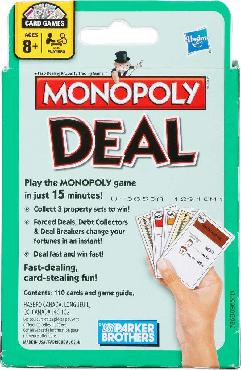 slide 9 of 9, Hasbro Monopoly Deal Card Game 1 ea, 1 ct