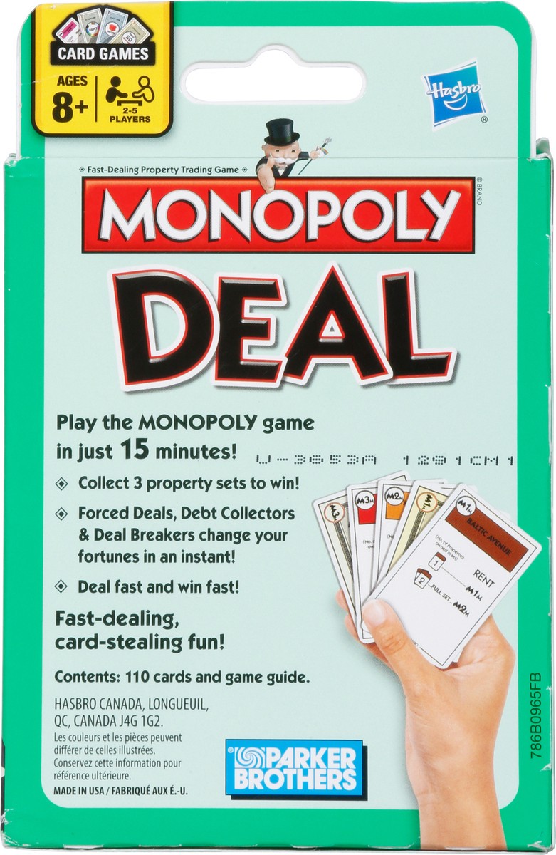 slide 7 of 9, Hasbro Monopoly Deal Card Game 1 ea, 1 ct